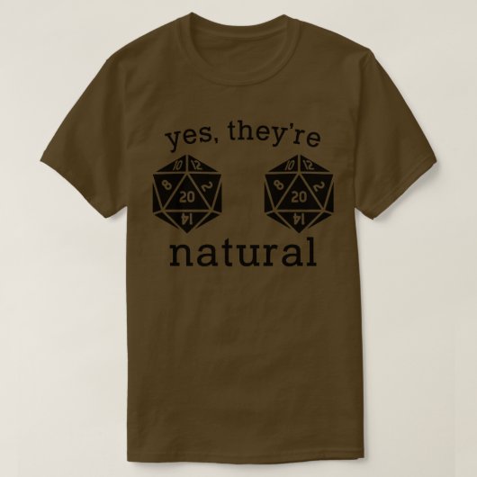 Ja Theyre Natural 20 D20 Dice Shirt (Design voorkant)