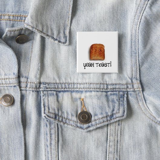 Ja toast! vierkante button 5,1 cm (In situ)