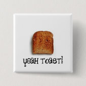 Ja toast! vierkante button 5,1 cm (Voorkant)