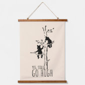 Ja, toch hoog klimmen beren Inspirerend Hangend Wandkleed (Voorkant)