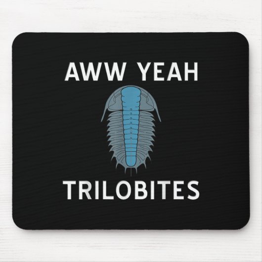 Ja Trilobites Science Fossils Paleontoloog Muismat (Voorkant)