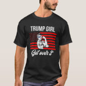 Ja Trump meisje krijgt de Amerikaanse vlag 2020 wo T-shirt (Voorkant)