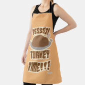 Ja Turkije Tijd Leuk Thanksgiving Yum Motto Schort (Insitu)