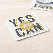 Ja U kunt 3 Kartonnen Onderzetters (Schuin)