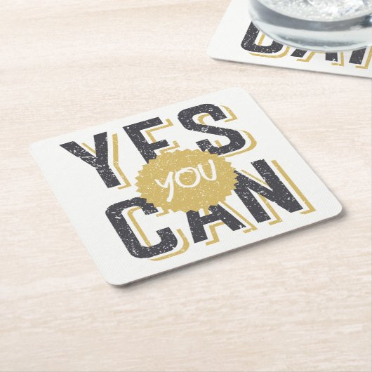 Ja U kunt 3 Kartonnen Onderzetters (Schuin)