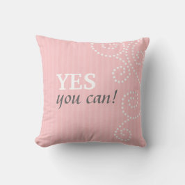 Ja u kunt : 3 Word Quote Pillow Kussen