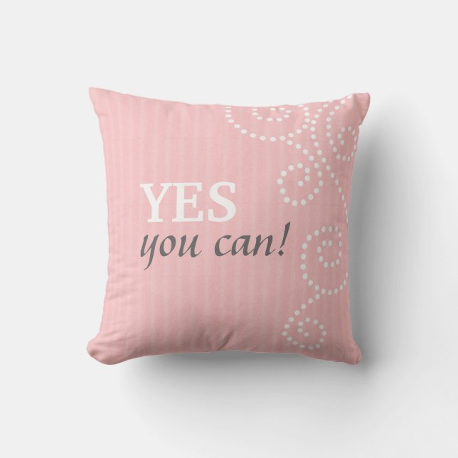 Ja u kunt : 3 Word Quote Pillow Kussen (Voorkant)