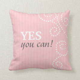 Ja u kunt : 3 Word Quote Pillow Kussen