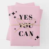 Ja u kunt Inspirerend citaat Inpakpapier Vel (In situ)