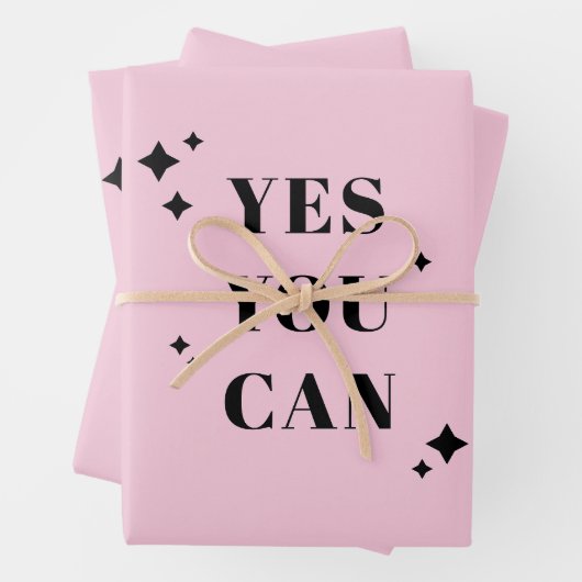 Ja u kunt Inspirerend citaat Inpakpapier Vel (In situ)