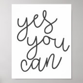 Ja U kunt, Inspirerend prijsopgave Poster (Voorkant)