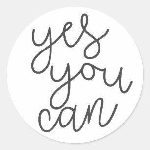 Ja U kunt, Inspirerend prijsopgave Ronde Sticker