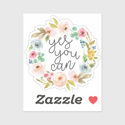 Ja U kunt, Inspirerend prijsopgave Sticker (Vel)