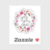 Ja U kunt, Inspirerend prijsopgave Sticker (Vel)