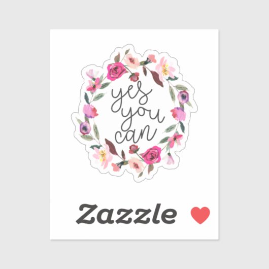 Ja U kunt, Inspirerend prijsopgave Sticker (Vel)