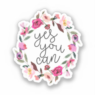 Ja U kunt, Inspirerend prijsopgave Sticker