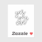 Ja U kunt, Inspirerend prijsopgave Sticker (Vel)