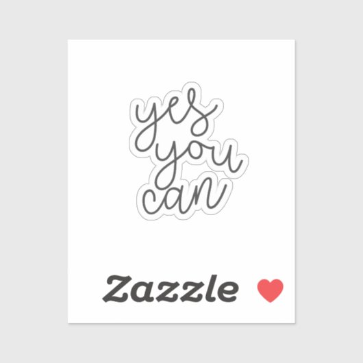 Ja U kunt, Inspirerend prijsopgave Sticker (Vel)