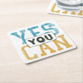 Ja U kunt Kartonnen Onderzetters (Schuin)