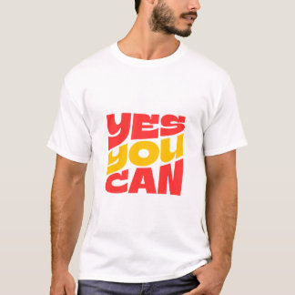 Ja U kunt motivatie slogan T-shirt