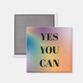 Ja U kunt positieve regenboogkleuren gebruiken Magneet (Voorkant / Achterkant)