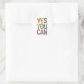 Ja U kunt Ronde Sticker (Tas)