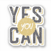 Ja U kunt Sticker (Voorkant)