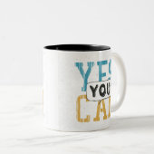 Ja U kunt Tweekleurige Koffiemok (Voorkant rechts)