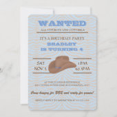 Ja! Uitnodiging van Brown Cowboy Birthday Party (Voorkant)