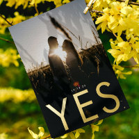 JA | Ultra Modern Gold Photo Save Our Date