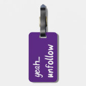 Ja Unfollow Bagagelabel (Achterkant verticaal)