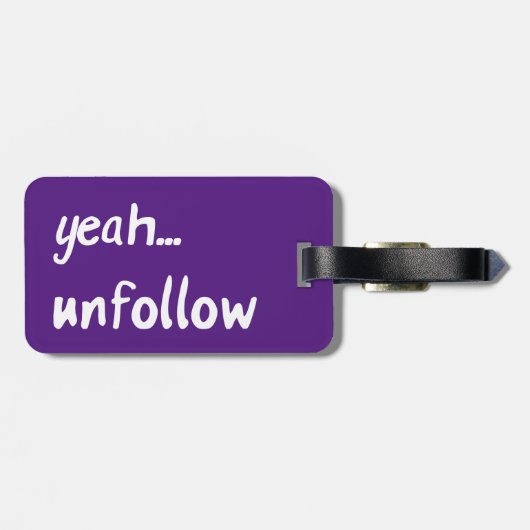 Ja Unfollow Bagagelabel (Achterkant horizontaal)