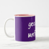 Ja Unfollow Tweekleurige Koffiemok (Links)