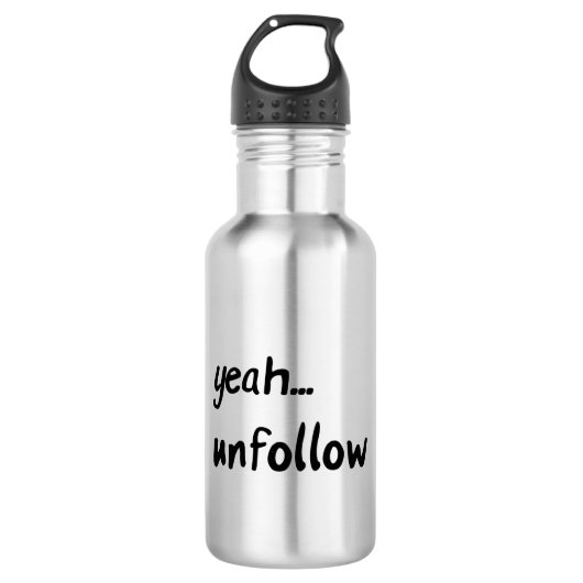Ja Unfollow Waterfles (Voorkant)