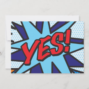 JA uw bericht spraak bubbel plezier retro Aankondiging