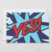 JA Uw Bericht Spreekballon Fun Retro Aankondiging (Voorkant)