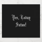 Ja, vandaag is Satan grappig Bier Etiket (Enkel label)