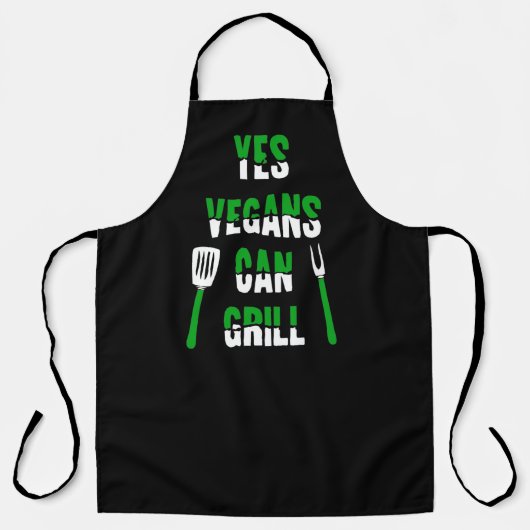 Ja Vegans Can Grill, Barbeque Schort (Voorkant)