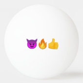 Ja, verdomme. Emoji 3-Star Ping Pong Ball (Voorkant)
