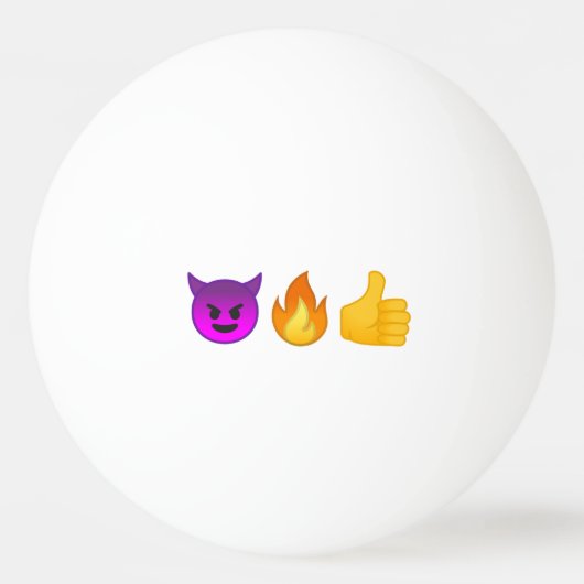 Ja, verdomme. Emoji 3-Star Ping Pong Ball (Voorkant)