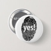 Ja: vingerafdruk ronde button 5,7 cm (Voorkant /achterkant)