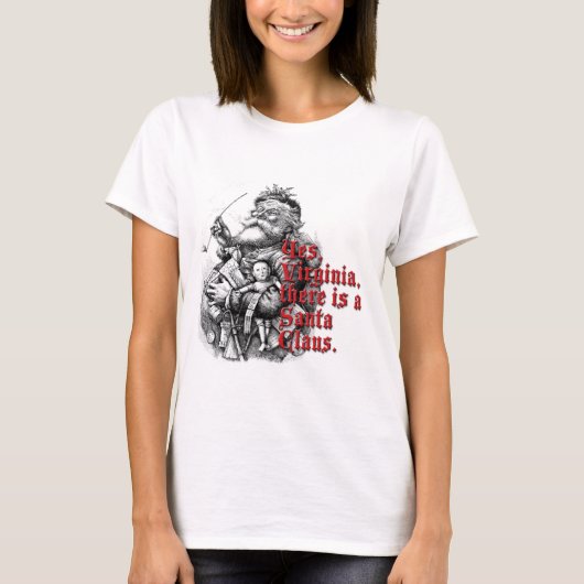 Ja Virginia, er is een kerstman. T-shirt (Voorkant)