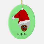 Ja, Virginia, er is een zwarte kerstman. Keramisch Ornament (Rechts)