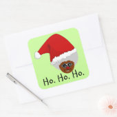 Ja, Virginia, er is een zwarte kerstman. Vierkante Sticker (Envelop)