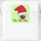 Ja, Virginia, er is een zwarte kerstman. Vierkante Sticker (Tas)