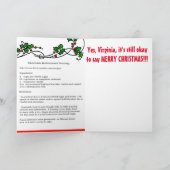 Ja Virginia Feestdagen Kaart (Binnen)