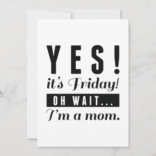 Ja, vrijdag bedankkaart (Voorkant)