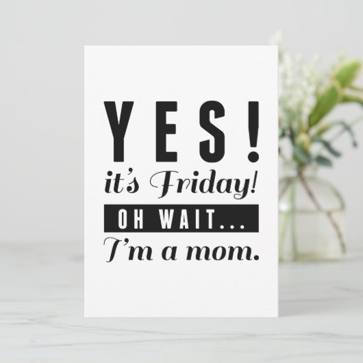 Ja, vrijdag bedankkaart (Staand voorkant)