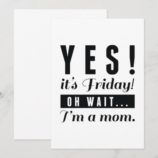 Ja, vrijdag bedankkaart (Voorkant / Achterkant)