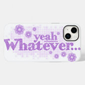 "Ja, wat dan ook" paarse witte afbeelding Case-Mate iPhone Case (Achterkant (horizontaal))